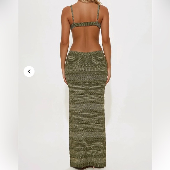 Olive crochet maxi dress - Picture 3 of 3